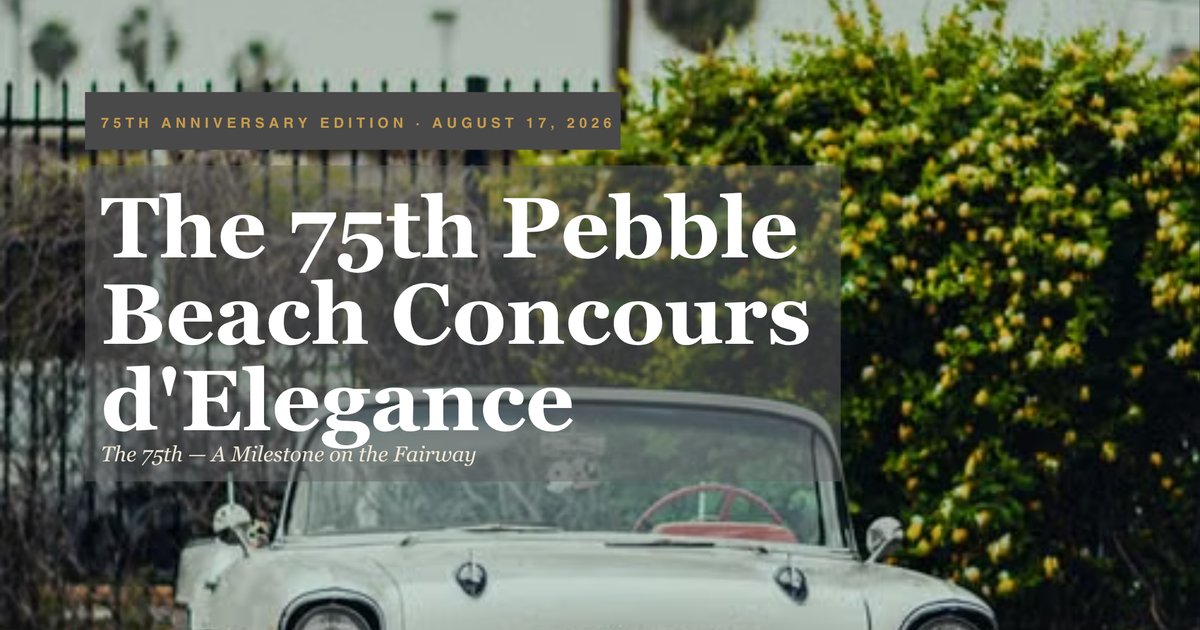 Cover of Pebble Beach Concours d'Elegance 2026