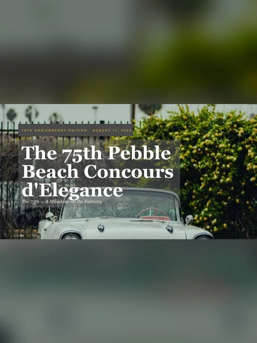 Pebble Beach Concours d'Elegance 2026
