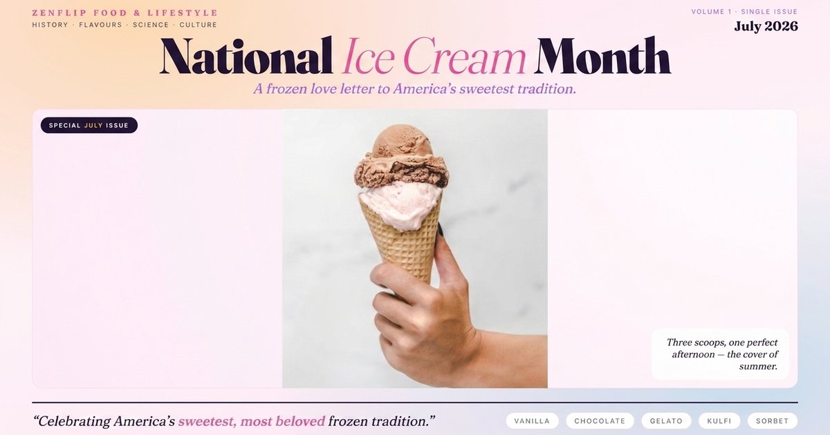 Cover of National Ice Cream Month | Special Edition